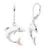 Black Hills Gold Silver Dolphin Earrings (2MR3587LR)