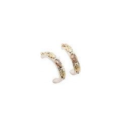 Black Hills Gold Silver Hoop Earrings