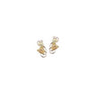 Black Hills Gold Silver Leaf Earrings