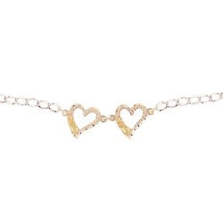 Black Hills Gold Silver Double Heart Bracelet