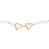 Black Hills Gold Silver Double Heart Bracelet (MR889)