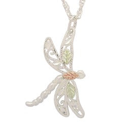 Black Hills Gold OR Sterling Silver Dragonfly Necklace