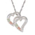 Black Hills Gold Silver Double Heart Necklace