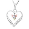 Black Hills Gold Sterling Silver Heart Necklace (MRL03465)