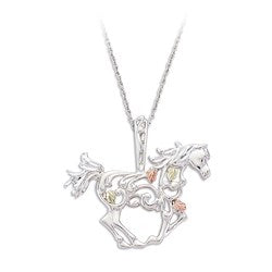 Silver Horse Necklace (2MRLPE1916)