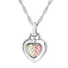 Black Hills Gold Silver Heart Necklace (2MRLPE20539)