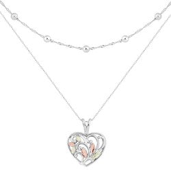 Black Hills Gold Sterling Silver Heart Necklace