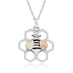 Black Hills Gold Sterling Silver Honeycomb Necklace