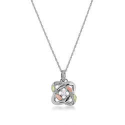 Black Hills Gold Diamond Love Knot Necklace