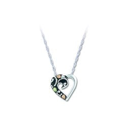 Black Hills Antiqued Silver Heart Necklace