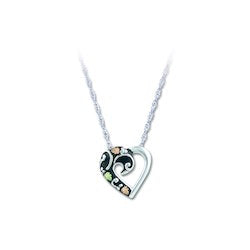 Black Hills Antiqued Silver Heart Necklace (MRLPE945)