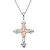 Black Hills Gold Silver Cross Necklace (2MRSD20236)