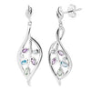Silver Elegance Multi Stone Earrings and Necklace (PESE2032MULTI) (PESP2032MULTI)