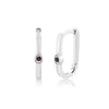 Silver Elegance Ruby Necklace and Earrings (PESP2043CR / PESE2043CR)