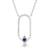 Silver Elegance Blue Sapphire Necklace and Earrings