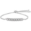 Silver Elegance Linked Circle Necklace and Bracelet (SESP1176)(SESB1176)