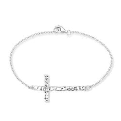 Silver Elegance Cross Bracelet