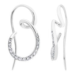 Silver Elegance-CZ Sterling Silver Earrings