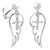 Silver Elegance Angle Wing / Cross Necklace and Earrings