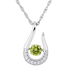 Silver Elegance Birthstone Twinkle Necklace (SESP1165)