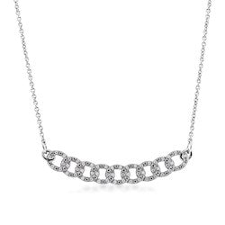 Silver Elegance Linked Circle Necklace and Bracelet