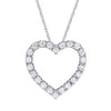Silver Elegance Heart Necklace (SESP1184)