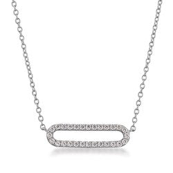 Silver Elegance Single Paper Necklace