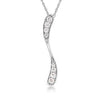 Silver Elegance Ribbon Necklace (SESP1197)