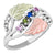 Black Hills Gold Silver Mother's Ring - 1 to 6 stones