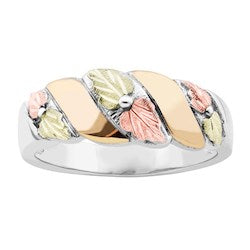 Black Hills Gold White Gold Ladies Band